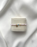 Perlenarmband aus rosanen Perlen, Nazar, Blume & Taler