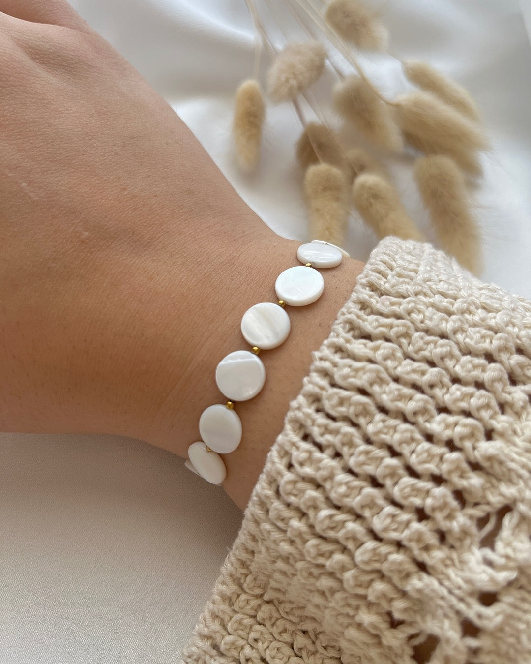 Perlenarmband aus Perlmutt
