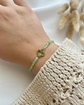 Perlenarband in Grün & Clover