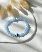 Perlenarmband in Blau & Nazarperle