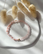 Perlenarmband in Rosa mit ovalen Muschelperlen