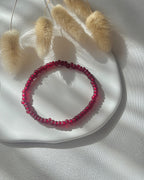 Perlenarmband in Matt Rot
