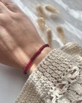 Perlenarmband in Matt Rot