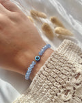 Perlenarmband in Blau & Nazarperle