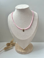 Halskette in Rosa + Mini Clover