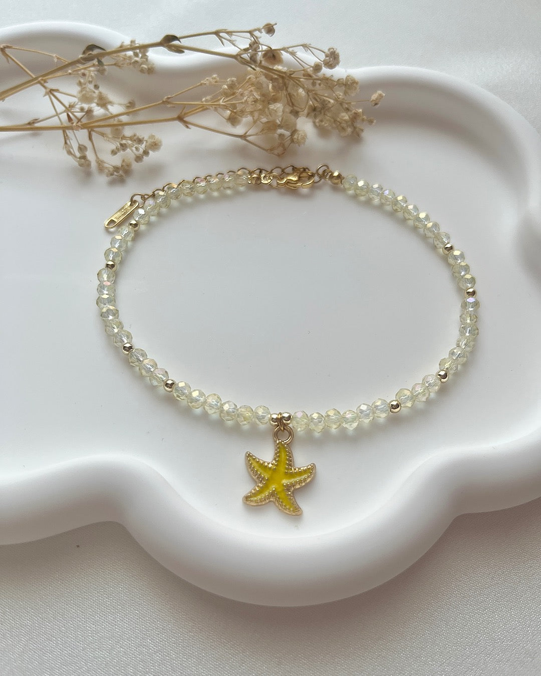 Fußkette in Geld mit Seestern-Charm