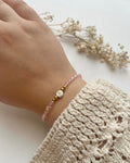 Personalisiertes Perlenarmband in Rosa