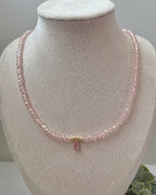 Halskette in Rosa & Tropfen-Charm