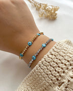 Perlenarmband aus Dorika Perlen und Nazarperlen