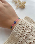 Perlenarmband in Bunt mit Nazar-Auge und Silber Details